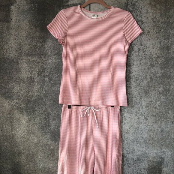 Cotn Womens Small Classic Capri Pajamas - Picture 1 of 4